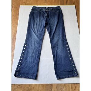 Rue 21 Juniors  Jeans Bell Bottoms With Silver Buttons